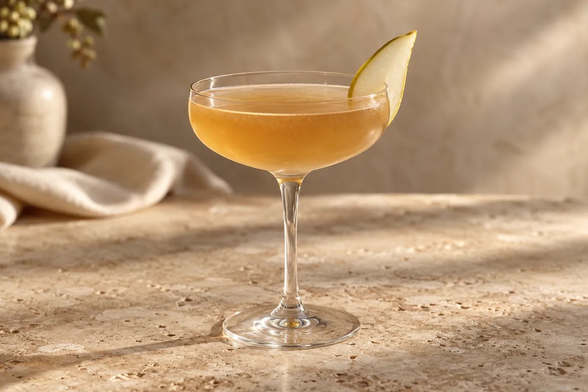 Pear Bourbon Daisy serving suggestion