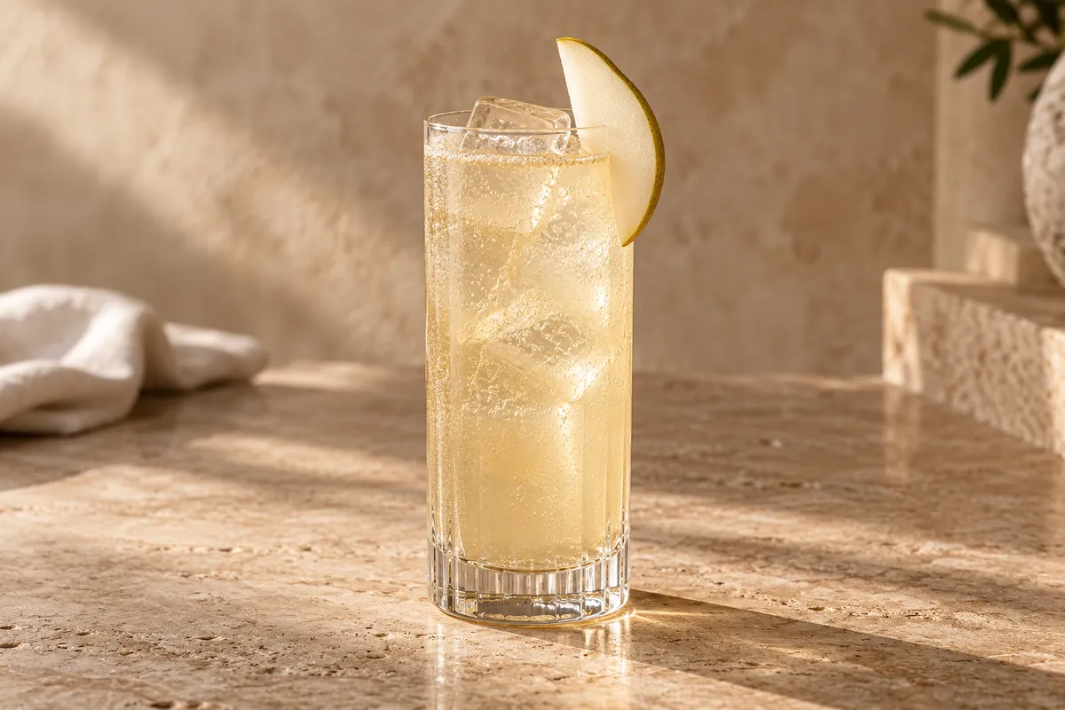 Pear Gin Buck serving suggestion