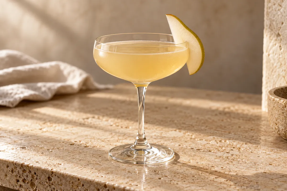 Pear Rum Daisy serving suggestion