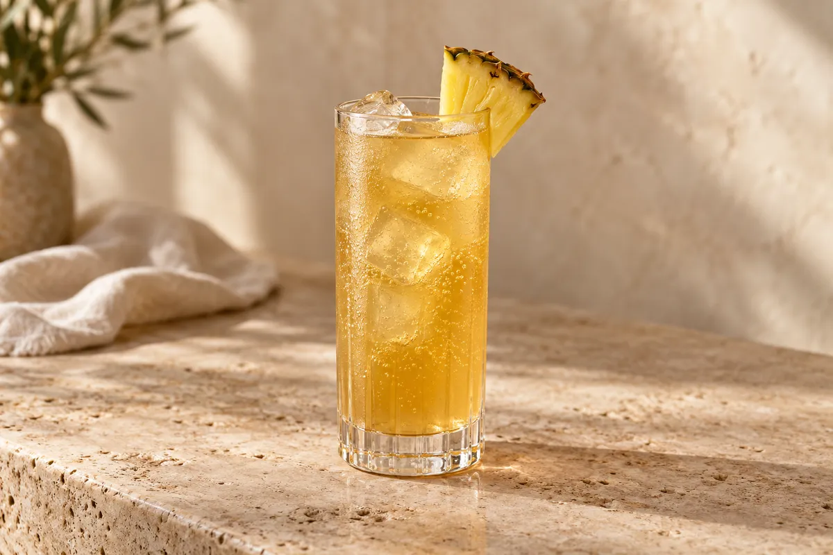 Pineapple Bourbon Collins serving suggestion
