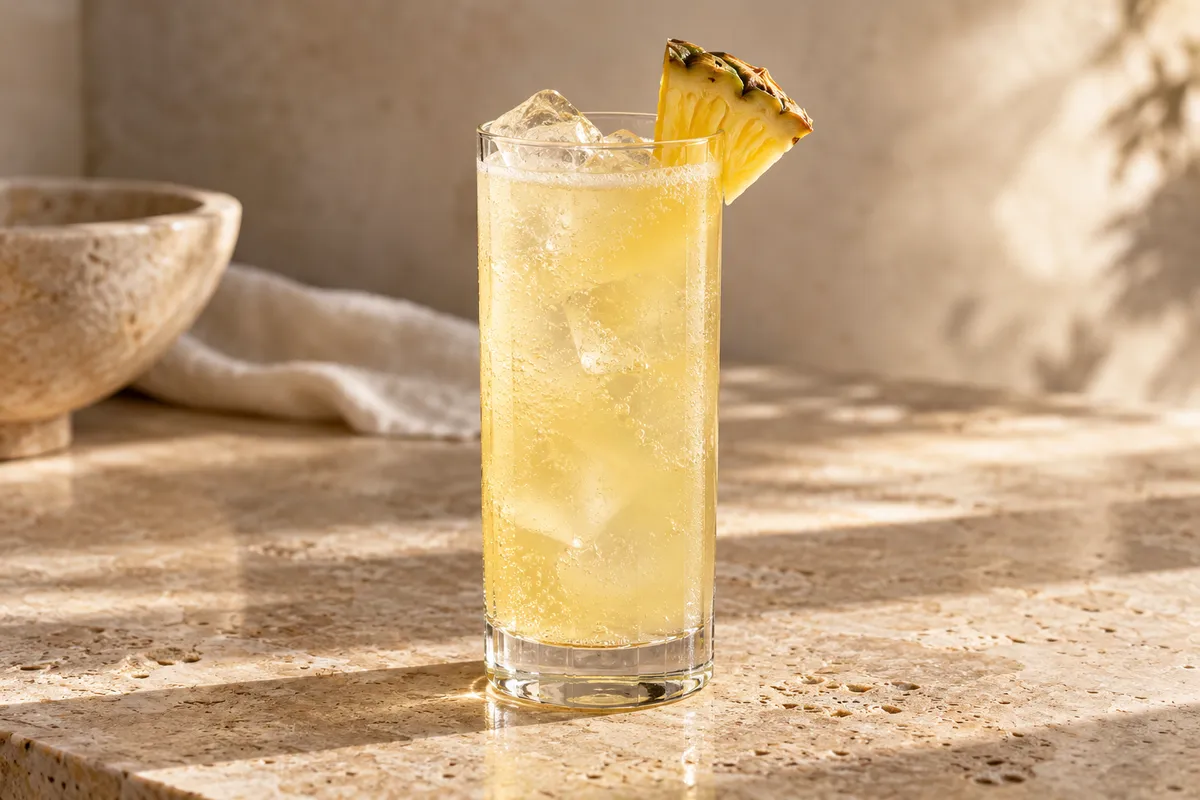 Pineapple Gin Buck serving suggestion