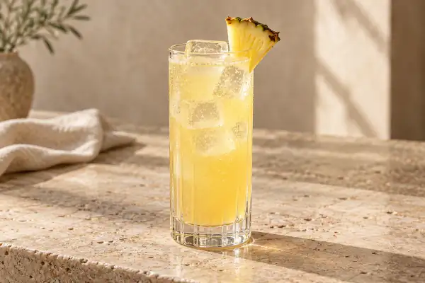 Pineapple Gin Collins serving suggestion