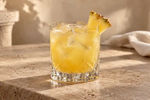 Pineapple Gin Smash serving suggestion