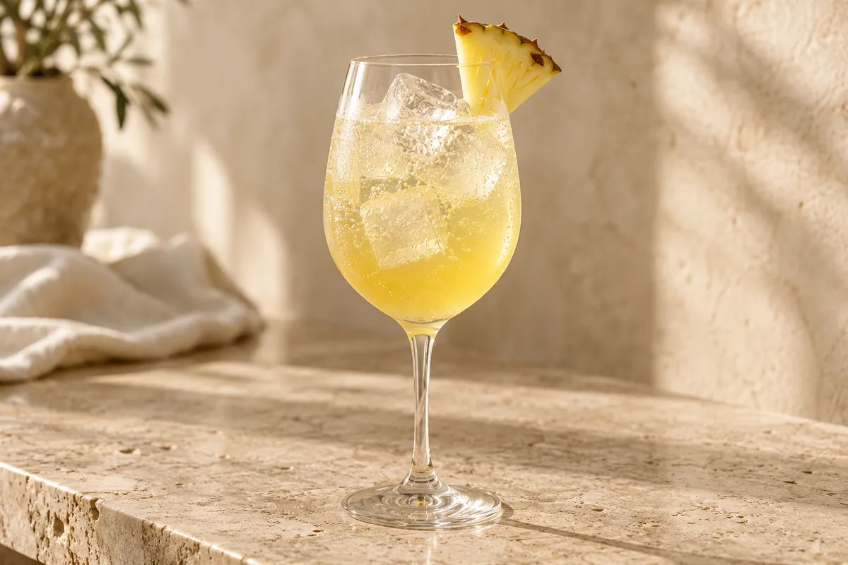 Pineapple Rum Spritz serving suggestion