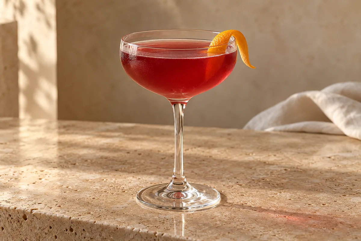 Pomegranate Cognac Daisy serving suggestion
