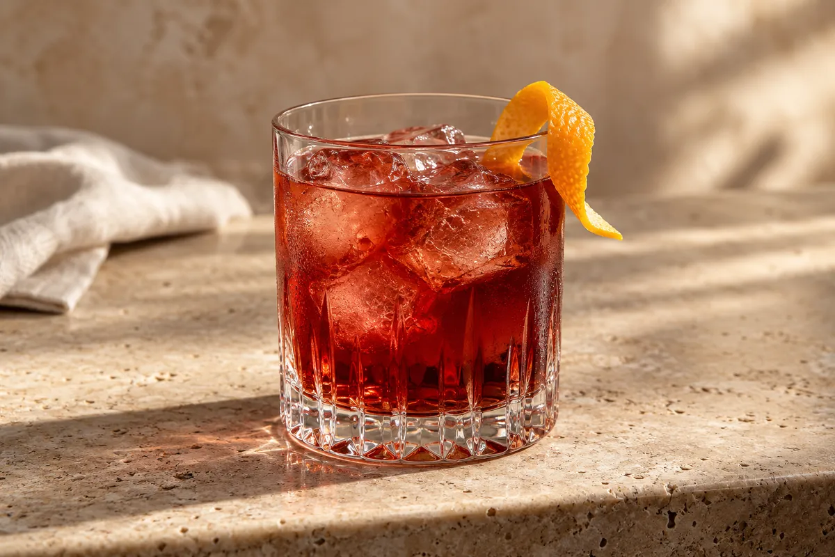 Pomegranate Cognac Smash serving suggestion