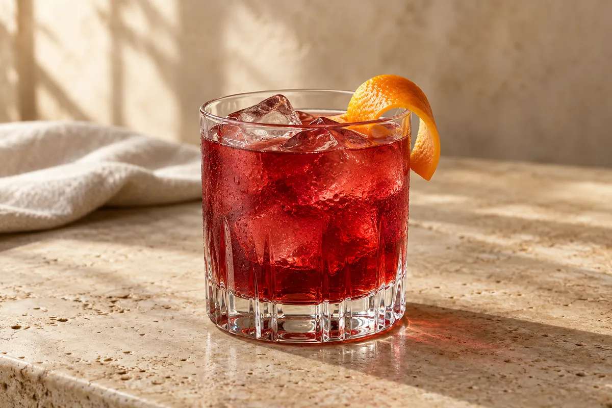 Pomegranate Rum Smash serving suggestion