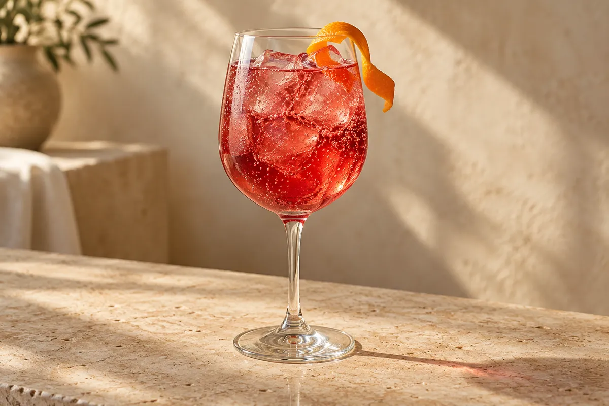 Pomegranate Gin Spritz serving suggestion
