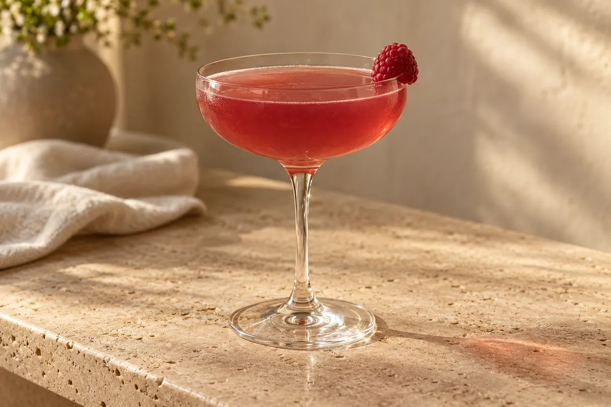 Raspberry Bourbon Daisy serving suggestion