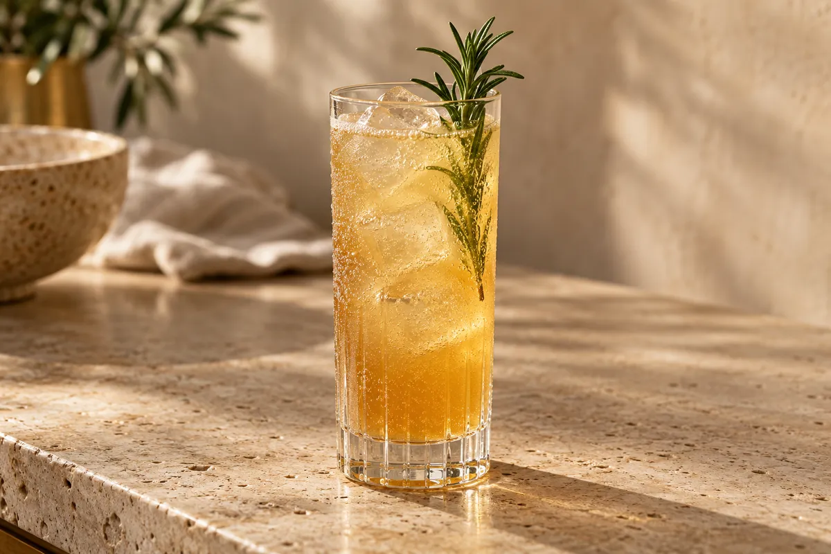 Rosemary Bourbon Buck serving suggestion