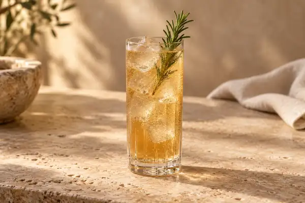 Rosemary Bourbon Collins serving suggestion