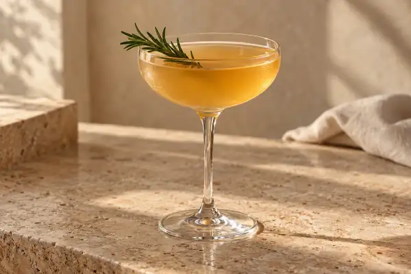 Rosemary Bourbon Daisy serving suggestion