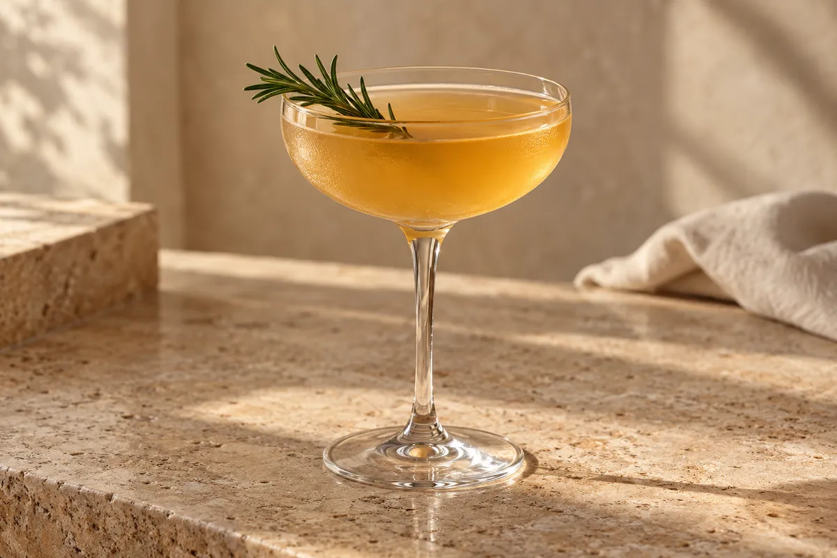 Rosemary Bourbon Daisy serving suggestion