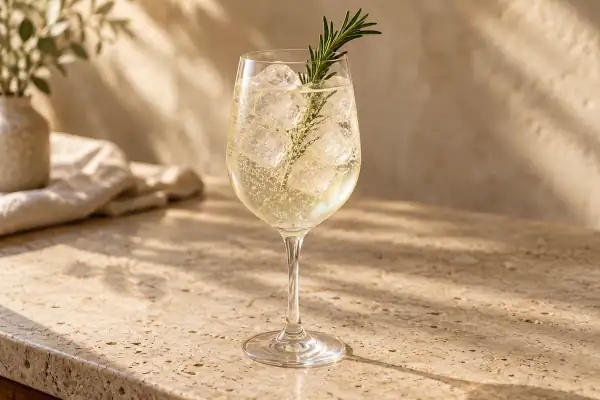 Rosemary Rum Spritz serving suggestion