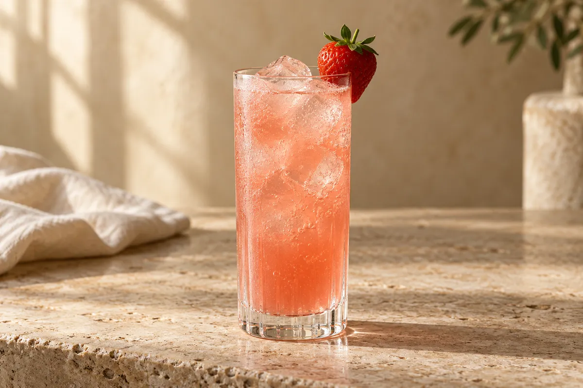 Strawberry Gin Buck serving suggestion