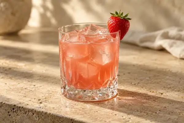 Strawberry Gin Sour serving suggestion