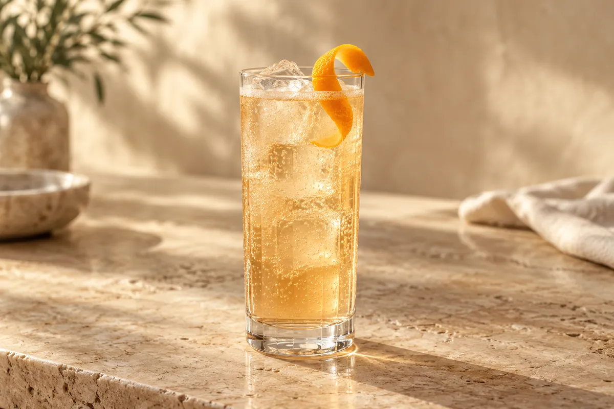 Vanilla Bourbon Collins serving suggestion