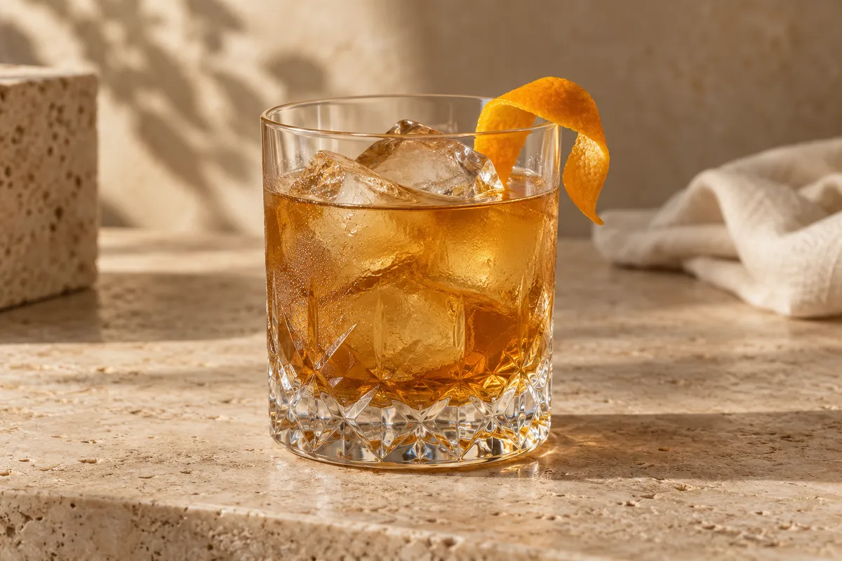 Vanilla Bourbon Smash serving suggestion
