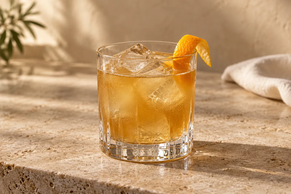 Vanilla Bourbon Sour serving suggestion