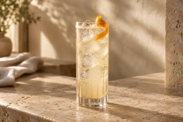Vanilla Gin Collins serving suggestion