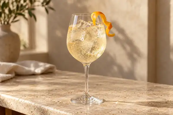 Vanilla Gin Spritz serving suggestion